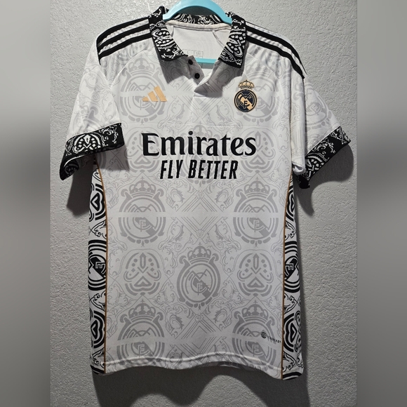 adidas Other - adidas White and Black Soccer Jersey